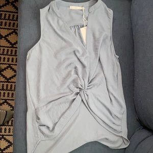 Blue Lush tank with knot